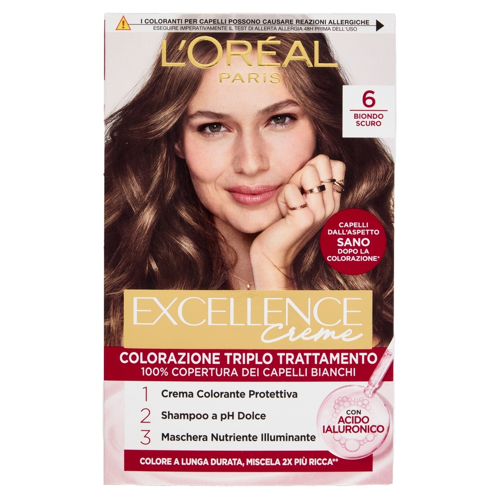 L'Oréal Paris Excellence Creme Colorazione Triplo Trattamento 6 Biondo Scuro